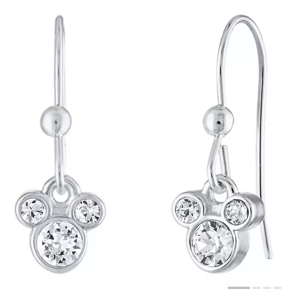 Mickey Mouse Disney rhinestone earrings bling rare